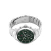 Tommy Hilfiger Mens Skeleton Dial Sub-Counter Watch, Silver and Green