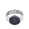 Tommy Hilfiger Mens Skeleton Dial Sub-Counter Watch, Silver and Navy