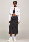 Tommy Jeans Claire High Rise Midi Skirt, Black Denim