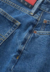 Tommy Jeans Mom Style Mini Denim Skirt, Medium Denim
