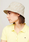 Tommy Hilfiger TH Monogram Plaque Bucket Hat, Beige Multi