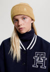 Tommy Hilfiger Monogram Plaque Beanie, Camel