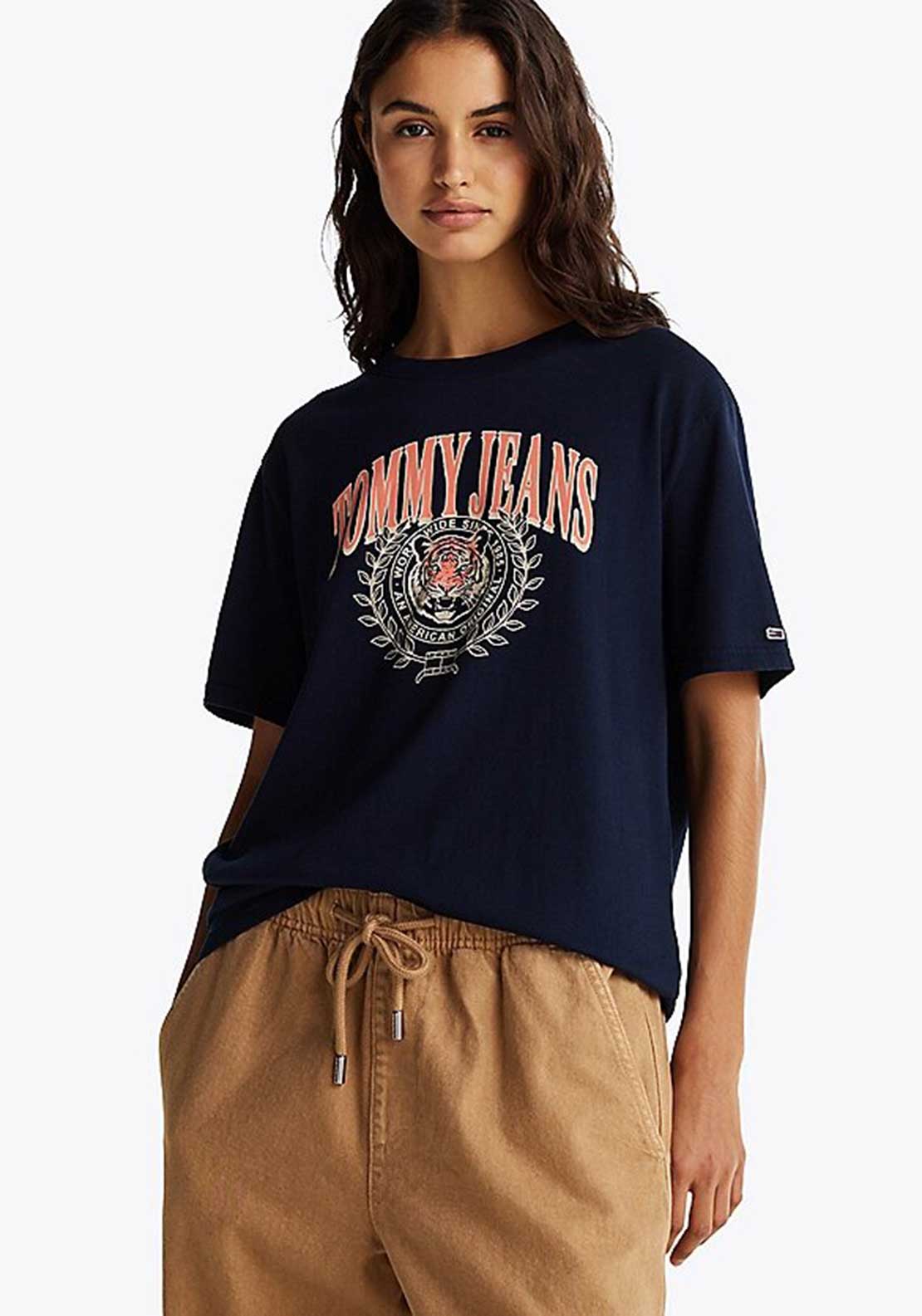 Tommy Jeans Tiger Varsity T Shirt, Navy
