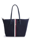Tommy Hilfiger Monogram Signature Recycled Tote Bag, Space Blue
