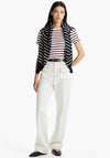 Tommy Hilfiger Womens Slim Cody Stripe T-Shirt, Beige