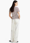 Tommy Hilfiger Womens Slim Cody Stripe T-Shirt, Beige