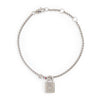 Tommy Hilfiger Womens Padlock Bracelet, Silver