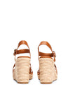Tommy Hilfiger Womens Leather Cage Espadrille Sandals, Cognac Brown