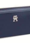 Tommy Hilfiger Essentials Monogram Large Zip Around Wallet, Navy