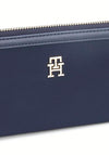 Tommy Hilfiger Essentials Monogram Large Zip Around Wallet, Navy