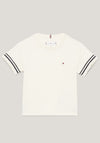 Tommy Hilfiger Girl Essential Ruffle Sleeve Tee, Cream