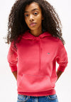 Tommy Jeans Flag Embroidered Hoodie, Pink