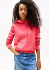 Tommy Jeans Flag Embroidered Hoodie, Pink