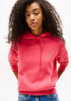 Tommy Jeans Flag Embroidered Hoodie, Pink