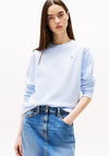 Tommy Jeans Womens Flag Patch Sweatshirt, Sweet Blue