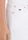 Tommy Jeans Womens Sylvia High Flare Jeans, White