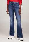 Tommy Jeans Sylvia High Rise Flare Leg Jeans, Medium Denim