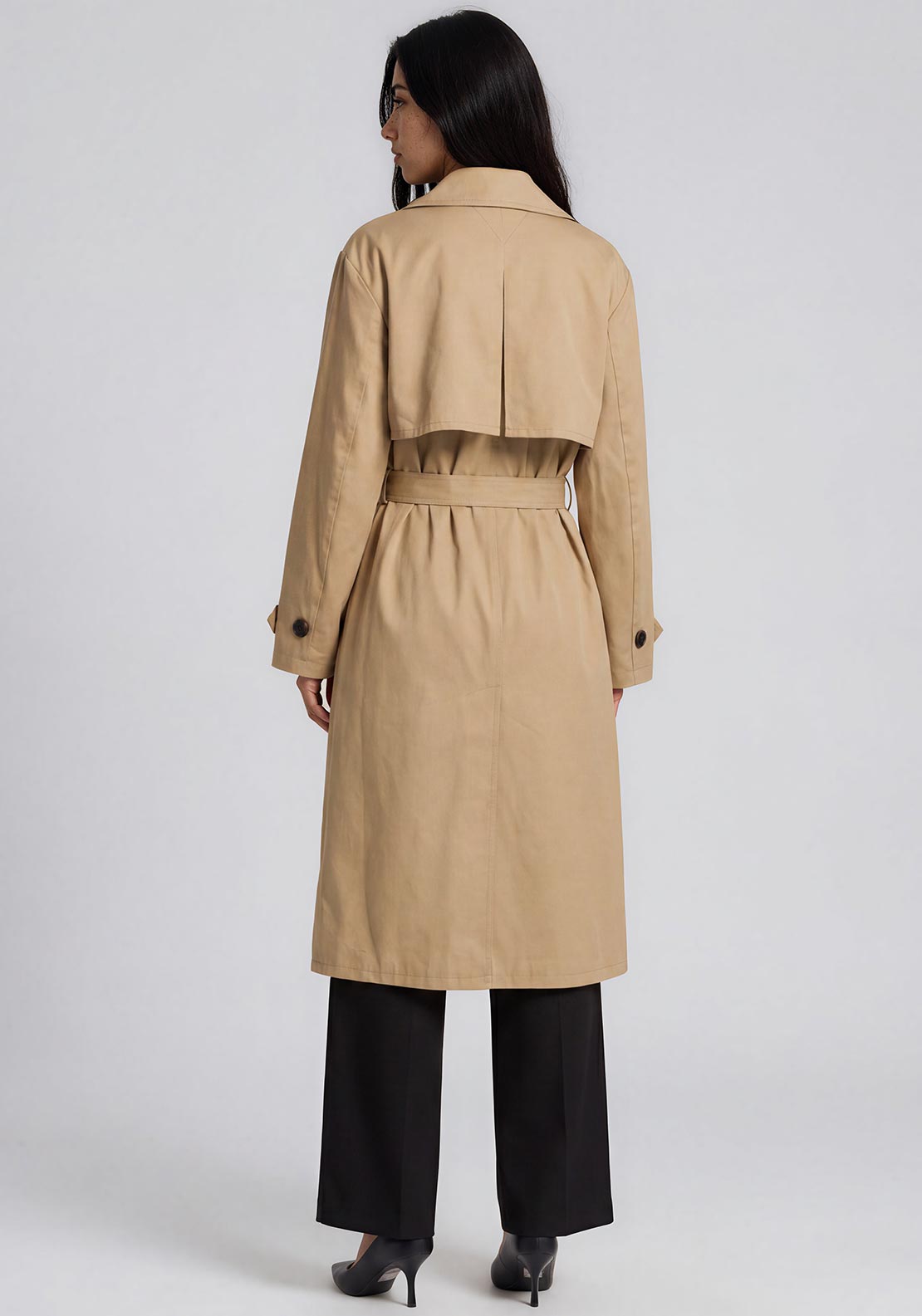 Tommy Jeans Long Trench Coat, Beige