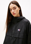 Tommy Jeans Water Resistant Windbreaker, Black