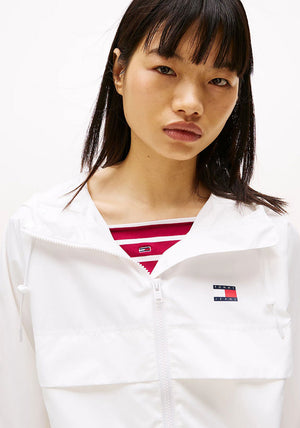 Tommy Jeans Water Resistant Windbreaker, White