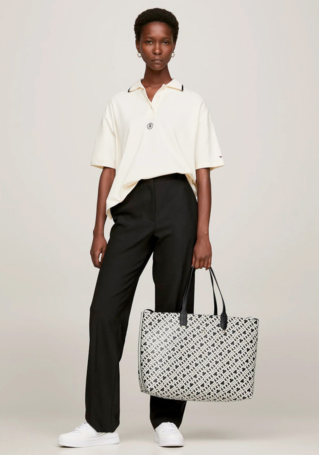 Tommy Hilfiger Iconic Monogram Tote Bag, Black