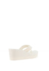 Tommy Hilfiger Womens Striped Wedge Beach Sandals, Ivory