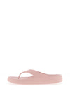 Tommy Hilfiger Womens Enamal Flag Flip Flops, Foggy Pink