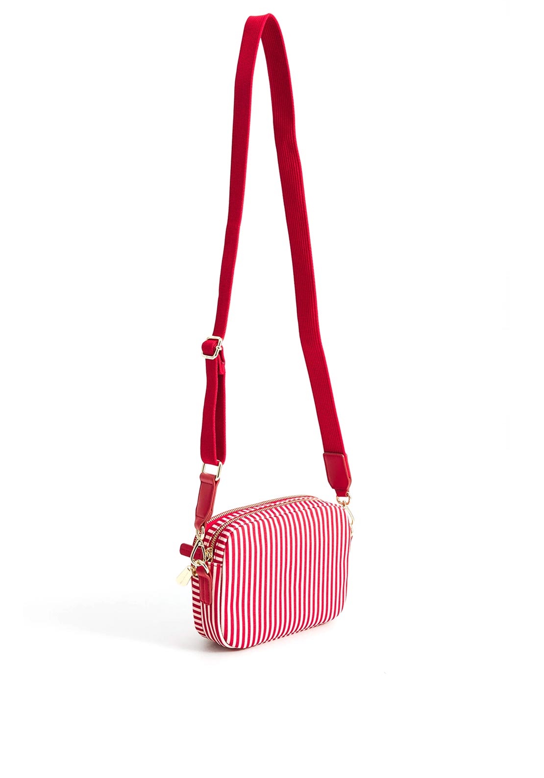Tommy Hilfiger Poppy Summer Stripe Camera Crossbody Bag, Bright Red