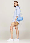 Tommy Hilfiger Monotype Flap Shoulder Bag, Blue Spell