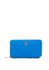 Tommy Hilfiger Iconic Large Zip Around Wallet, Blue Spell