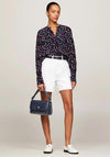 Tommy Hilfiger Monotype Flap Shoulder Bag, Navy