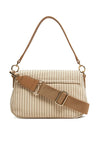Tommy Hilfiger Poppy Canvas Stripe Convertible Crossbody Bag, Light Tan