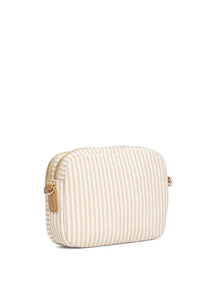 Tommy Hilfiger Poppy Summer Stripe Camera Crossbody Bag, Light Tan