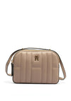 Tommy Hilfiger Monogram Quilted Camera Crossbody Bag, Taupe