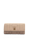 Tommy Hilfiger Monogram Quilted Large Flap Over Wallet, Taupe
