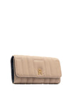 Tommy Hilfiger Monogram Quilted Large Flap Over Wallet, Taupe