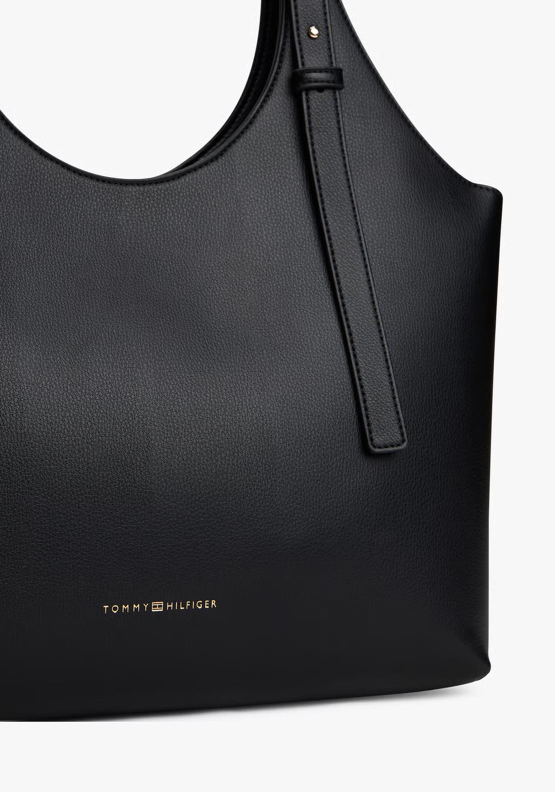 Tommy Hilfiger Pebbled Large Tote Bag, Black