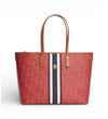 Tommy Hilfiger Monoplay Striped Tote Bag, Red