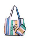 Tommy Hilfiger Mesh Beach Tote Bag, Pink Multi