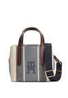 Tommy Hilfiger Small City Jacquard Satchel, Navy