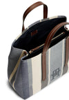 Tommy Hilfiger Large City Jacquard Satchel, Navy