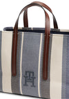 Tommy Hilfiger Large City Jacquard Satchel, Navy