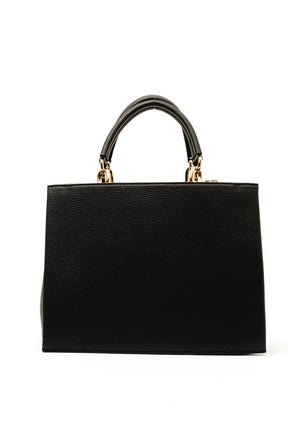 Tommy Hilfiger Logo Monogram Mini Tote Bag, Black