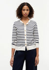 Tommy Hilfiger Striped Button Down Cardigan, Cream and Navy