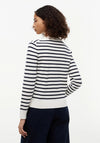 Tommy Hilfiger Striped Button Down Cardigan, Cream and Navy