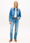 Tommy Hilfiger Flag Embroidery Slim Denim Jacket, Blue