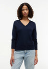 Tommy Hilfiger Gold Button Detail Jumper, Navy