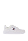 Tommy Jeans Mens Essential Retro Leather Basketball Trainers, White