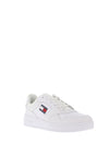 Tommy Jeans Mens Essential Retro Leather Basketball Trainers, White