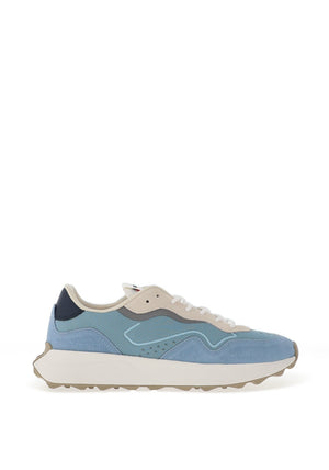 Tommy Jeans Men’s Mix Material Trainers, Skyscrape Blue